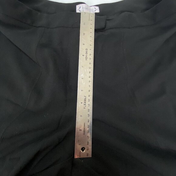 NANETTE LEPORE Women Ankle Ruffle Hem Pants Size 14 Black Business Stylish 80-4 - Picture 9 of 12